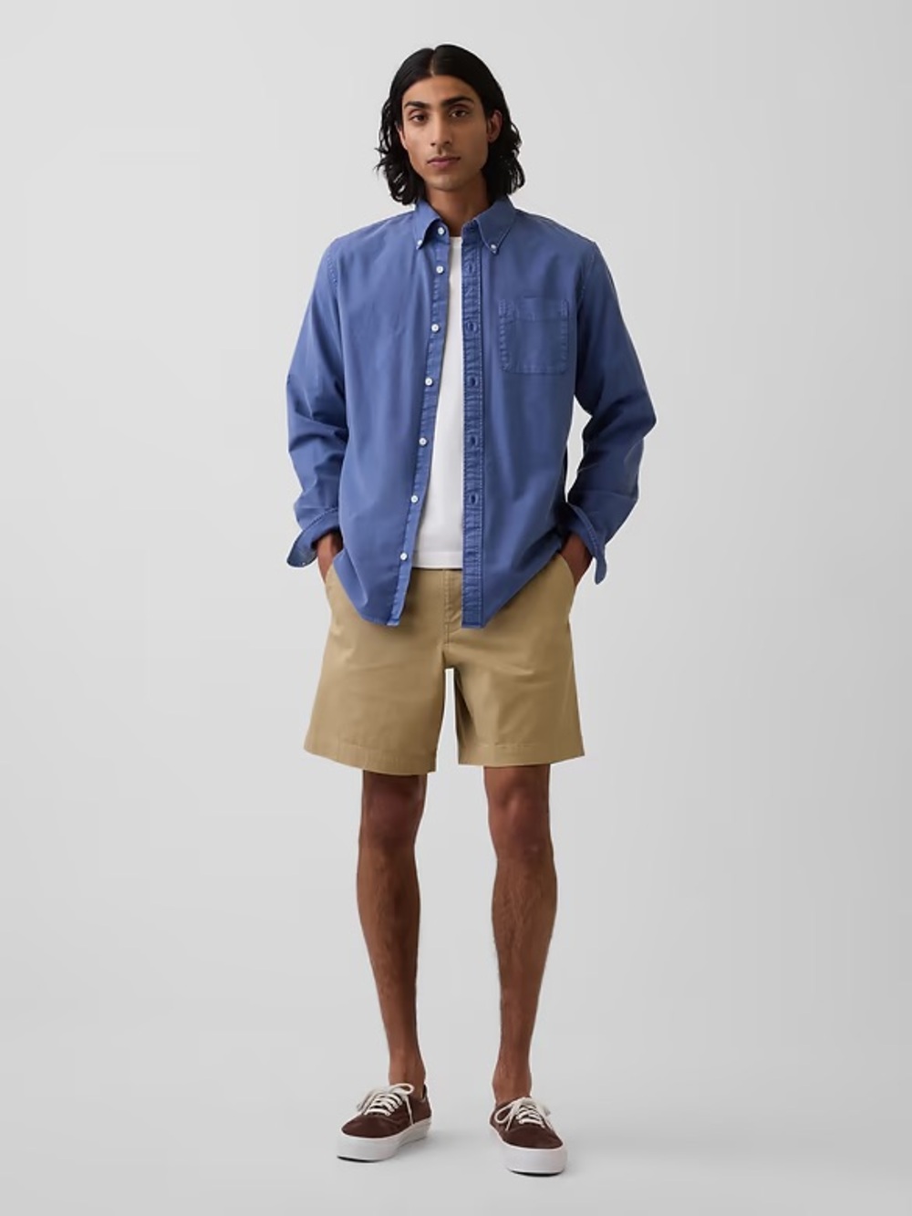 GAP Men's Flat-Front  Khaki Chino Shorts Size 40